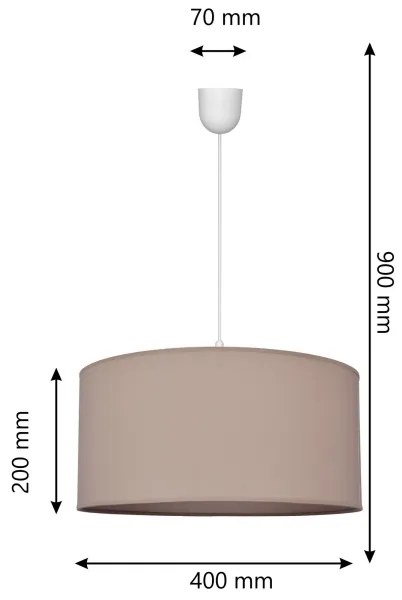 Lampadario su corda ALBA 1xE27/15W/230V d. 40 cm beige