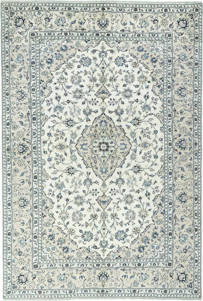 Kashan Tappeto 290x200 Beige (Iran) Annodato A Mano