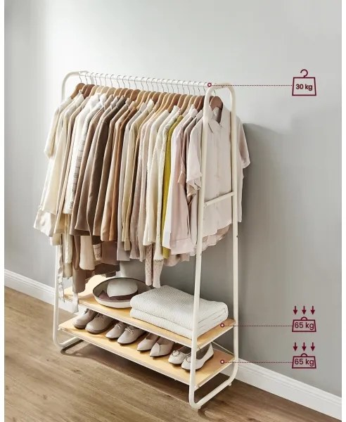 Appendiabiti a piantana LINEA bianco/marrone