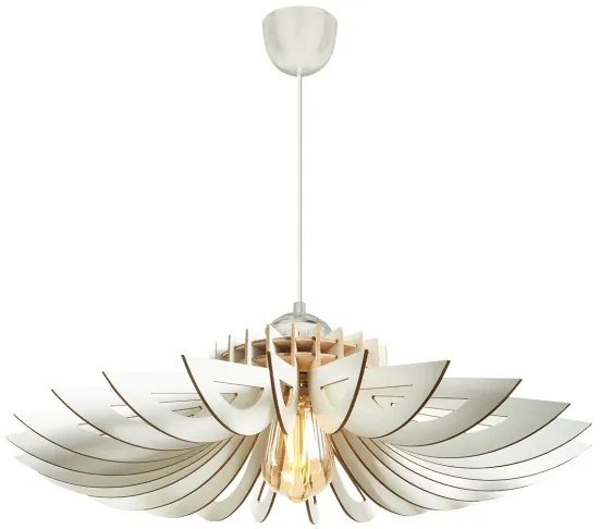 Lampadario a sospensione con filo 1xE27/60W/230V bianco diametro 68 cm