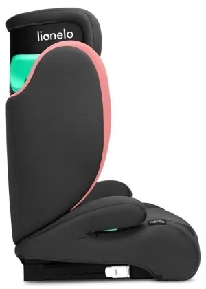 Lionelo - Seggiolino auto HUGO i-Dimensioni 100-150 cm nero/rosa