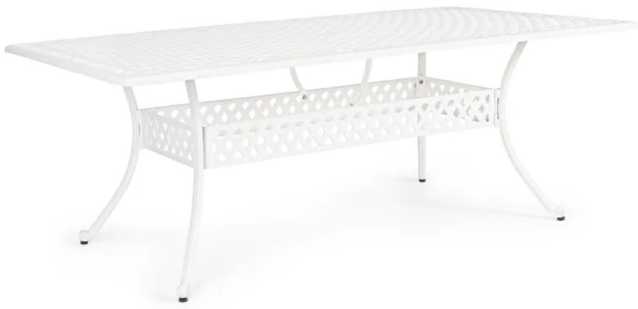 Tavolo rettangolare IVREA in alluminio bianco 213&#215;107 cm