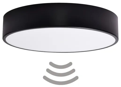 Brilagi - Plafoniera con sensore CLARE 3xE27/40W/230V diametro 40 cm nero