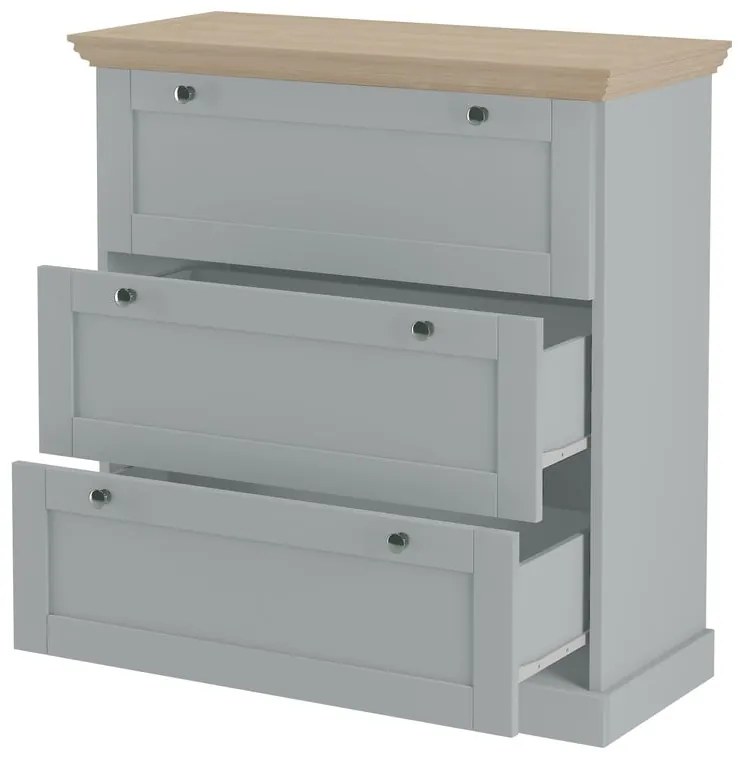 Cassettiera alta grigia 75x80 cm Binz - Støraa