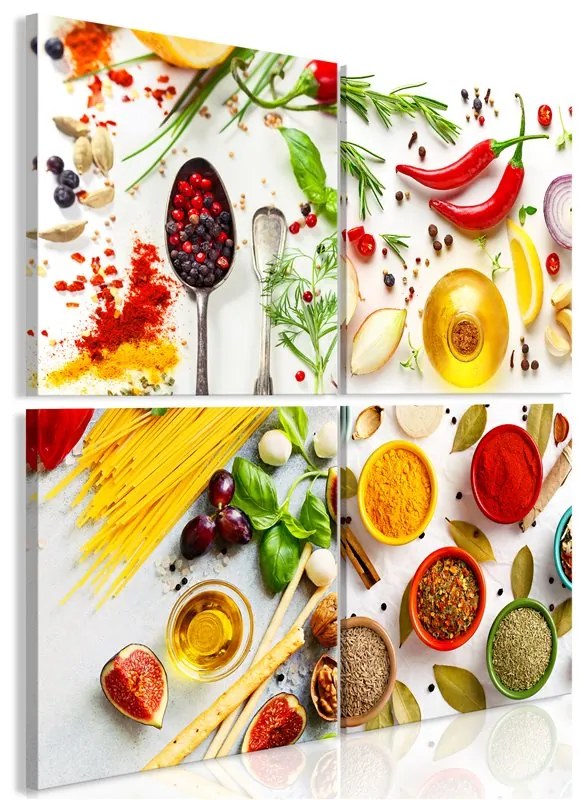 Quadro  Spices of the World (4 Parts)  Colore colorful, Dimensioni e Misure 60x60