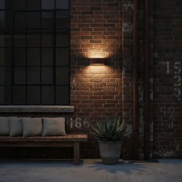 Ideal Lux - Applique da esterno ANDROMEDA 1xE27/60W/230V IP55 marrone