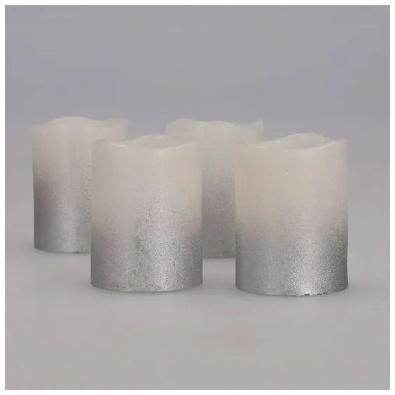 Solight 1V284 - Set da 4 candele LED in cera naturale, alimentazione 1x CR2032, luce bianco caldo