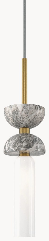 Lampada a sospensione piccola in marmo e metallo Kyoto