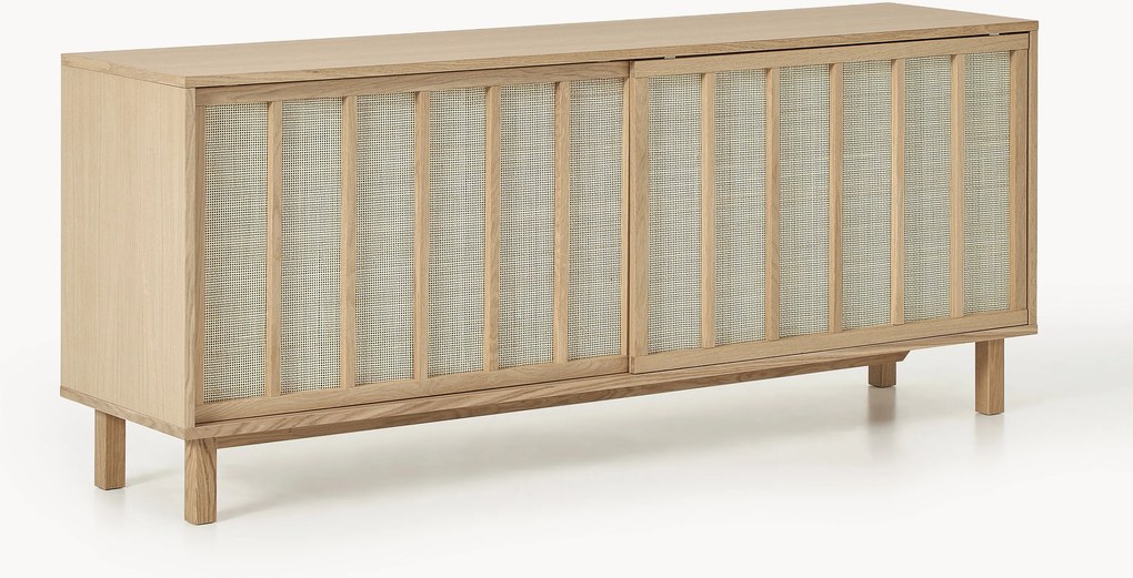 Credenza con frontali in rattan Echo