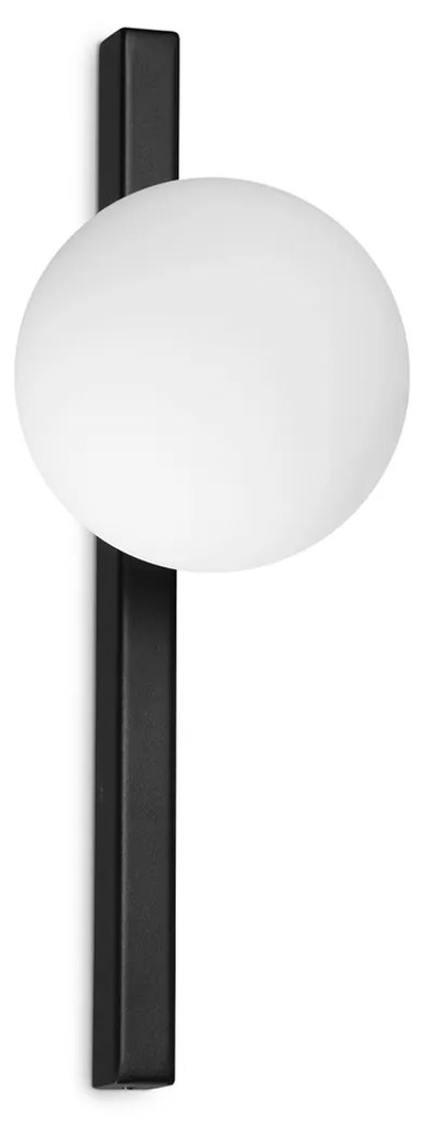 Applique Da Parete Contemporaneo Binomio Metallo Nero 1 Luce G9 4W 3000K Ip20