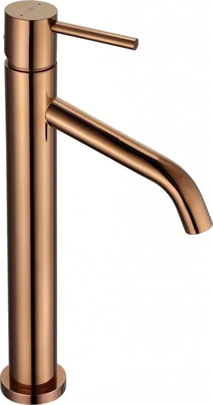 Mexen Rumba rubinetto lavabo alto, oro rosa - 73510-60