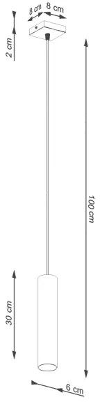 Sollux SL.1489 - Lampadario a sospensione con filo LAGOS 1xGU10/10W/230V rosso