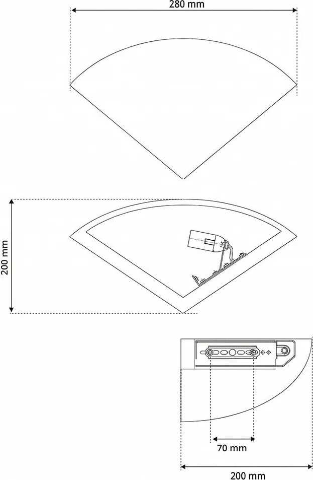 Applique da Parete Angolare E14 in Gesso Pitturabile