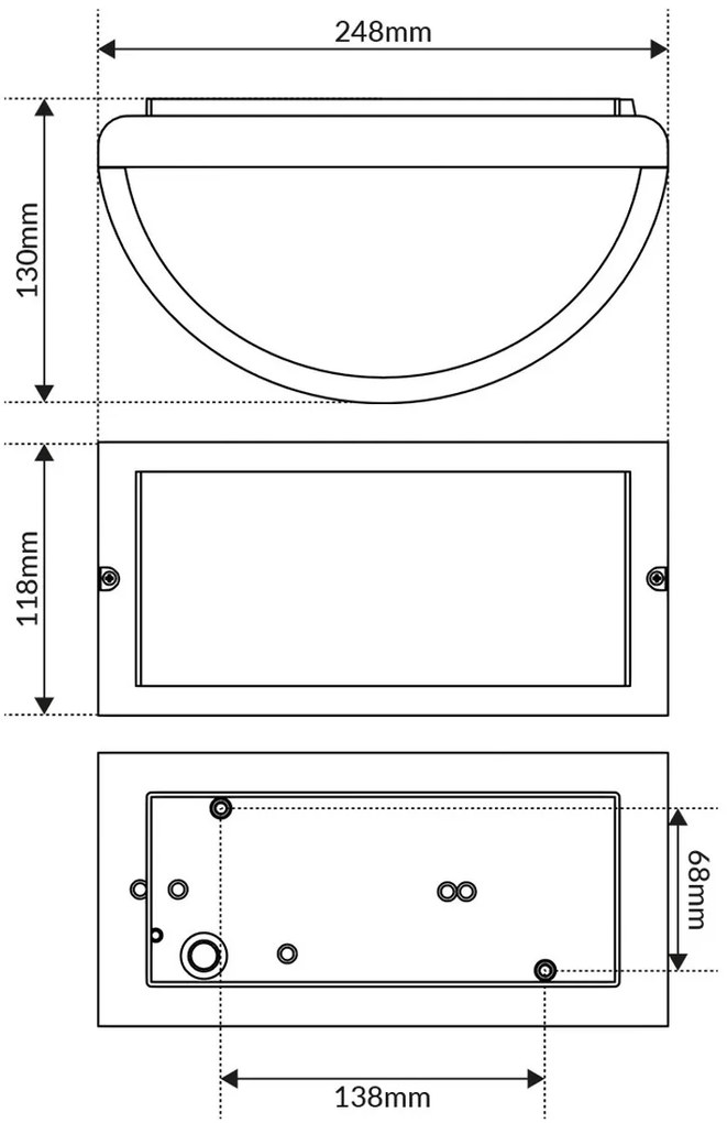 Applique Moon Design E27 Curva per Esterni IP65 - Nera