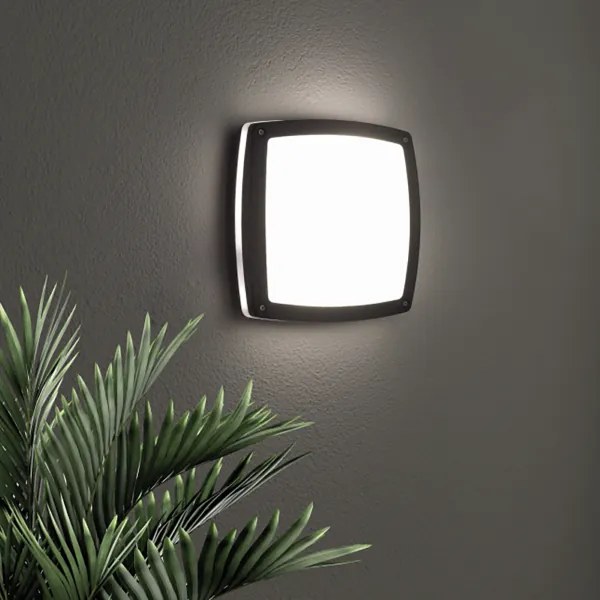 Lampada applique per esterni 30x30 cm PARIS in alluminio Nero