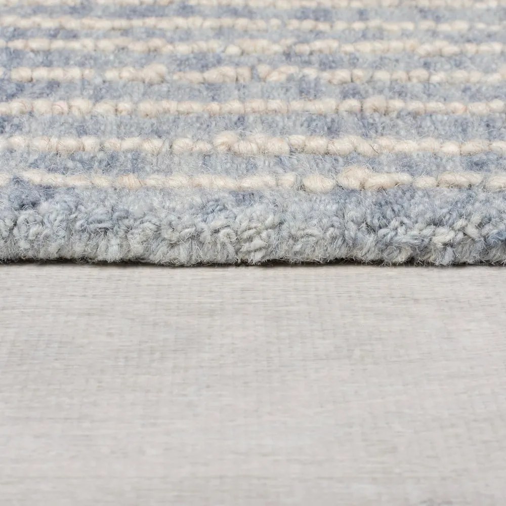 Tappeto in lana blu chiaro tessuto a mano 160x230 cm Memphis Wool - Flair Rugs
