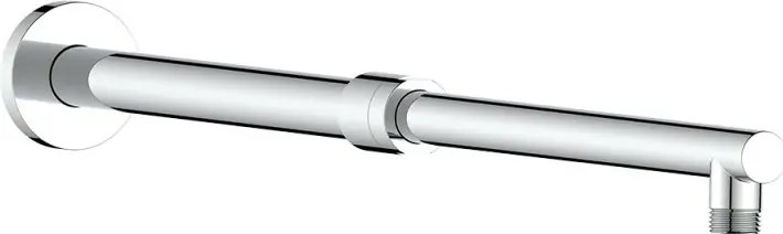 Set doccia con soffione in acciaio inox e braccio estendibile 35-50 cm in ottone cromato