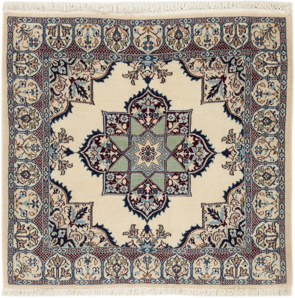 Nain Tappeto persiano 90 x 100 (Iran) Annodato A Mano