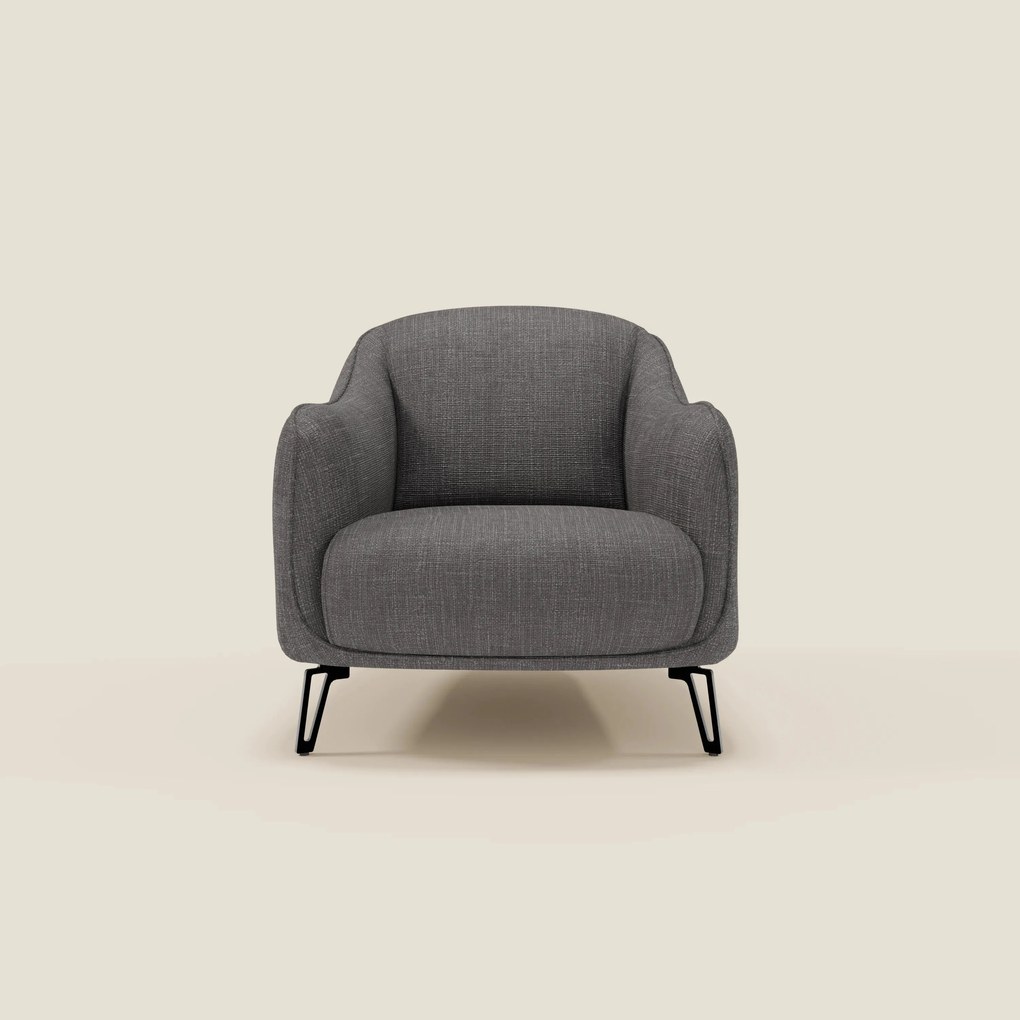 Avela Poltroncina dal comfort senza tempo in morbido tessuto impermeabile T06 antracite