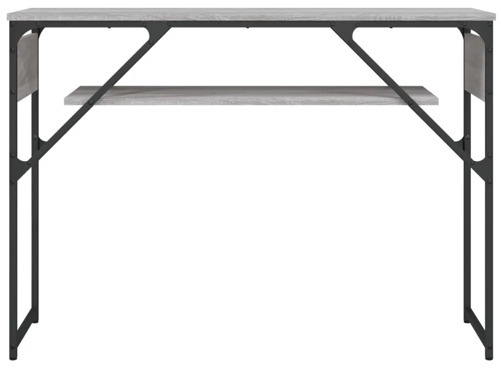 Tavolo consolle ripiano grigio sonoma 105x30x75cm multistrato