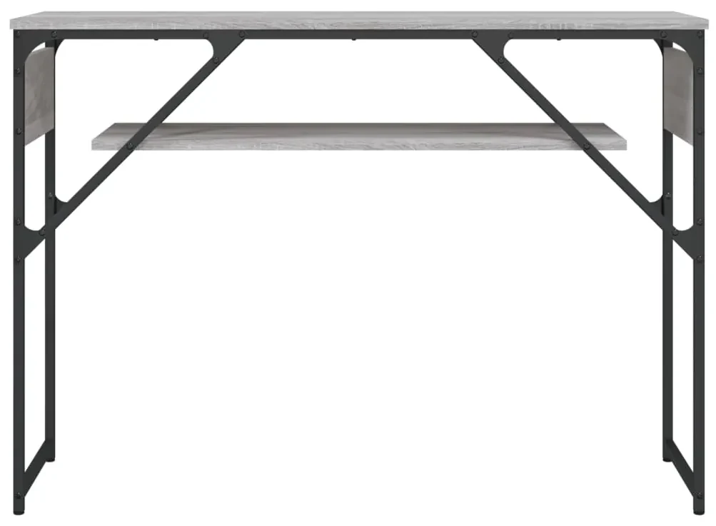 Tavolo consolle ripiano grigio sonoma 105x30x75cm multistrato