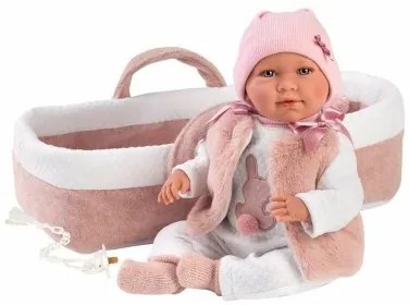 Bambolotto Neonato Llorens Mimi Rosa 40 cm Navicella