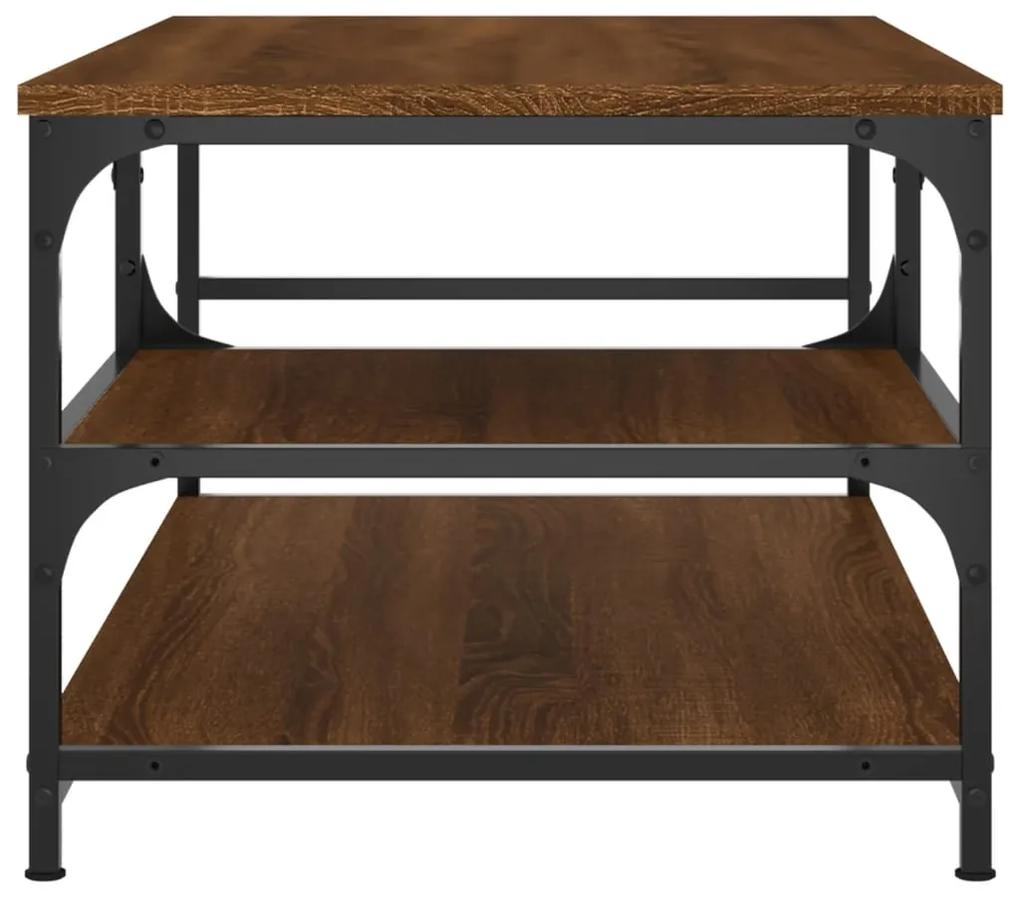 Tavolino da salotto rovere marrone 90x49x40cm legno multistrato