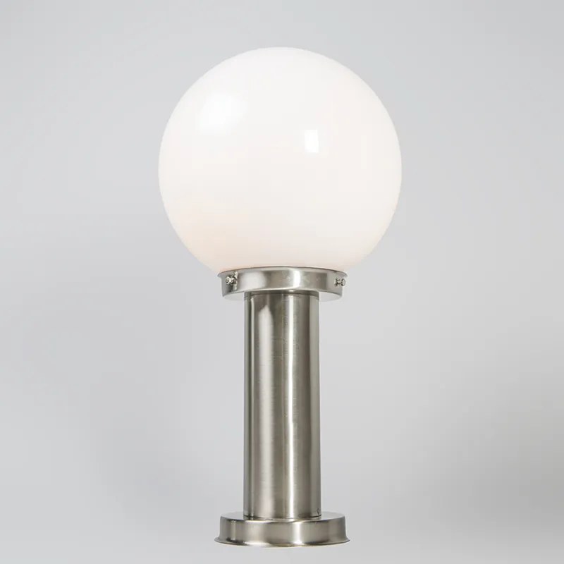 Lampada da esterno in acciaio inossidabile 50 cm - Sfera con picchetto a terra e ghiera per cavi
