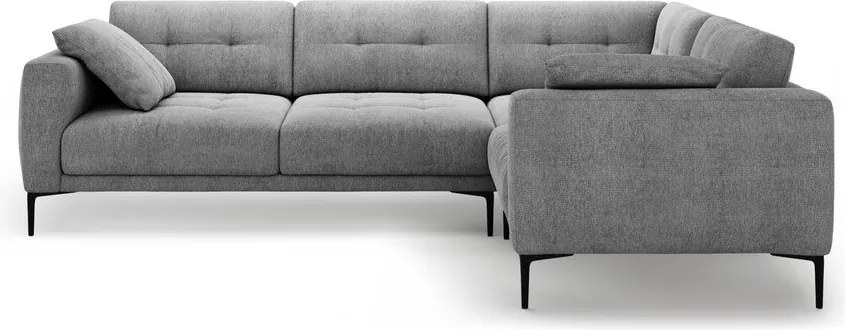 Divano angolare grigio (con penisola a destra/a L) Bemy – Micadoni