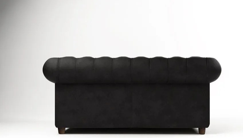 Divano in velluto nero 184 cm Cambridge - Ropez
