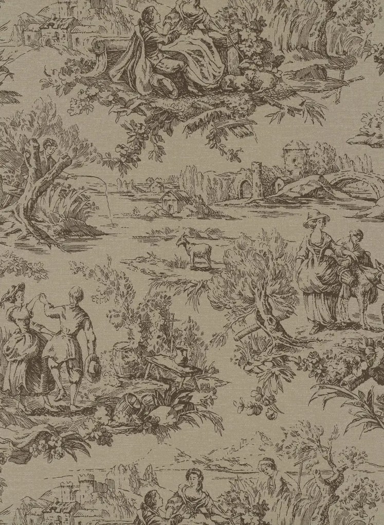 Little Greene Carta da parati Lovers Toile - Attic II