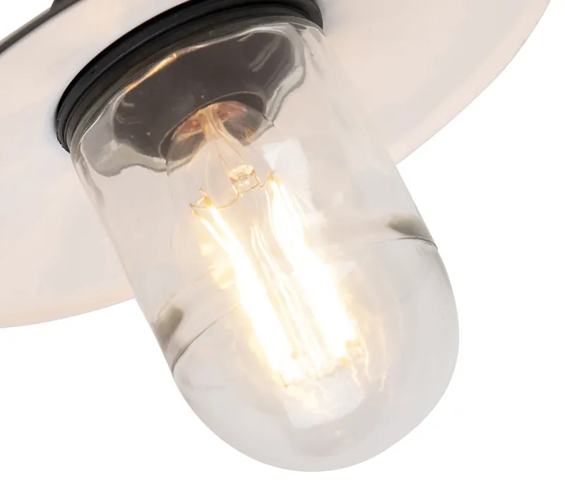 Lampada da parete esterna intelligente nera IP44 incl. WiFi A60 - Munich
