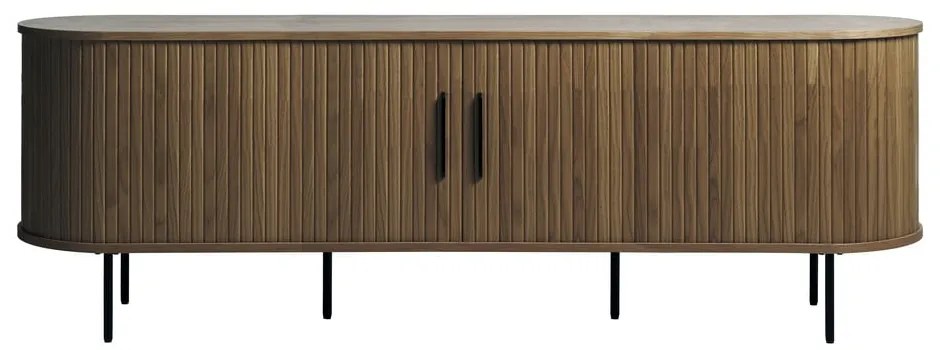 Mobile TV marrone con effetto rovere 180x56x45 cm Nola – Unique Furniture