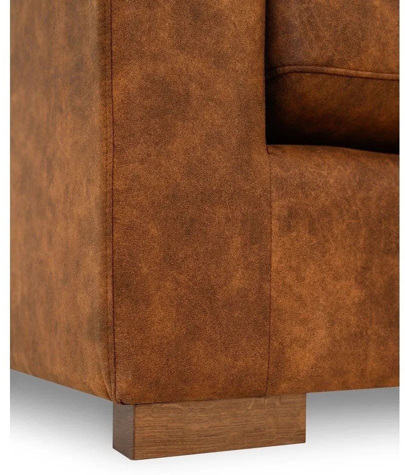 Divano in similpelle marrone cognac 175 cm Hamburg - Scandic