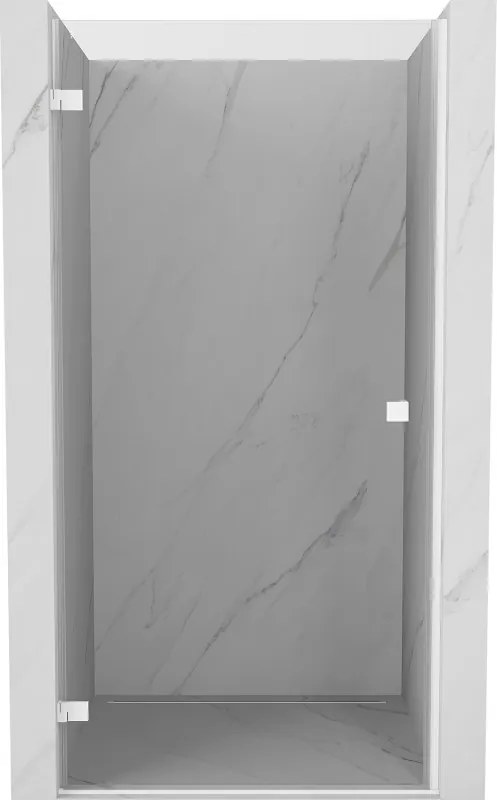 Mexen Lunar-B porta doccia a battente sinistra 90 cm, trasparente, bianco - 832-090-000-20-00-L