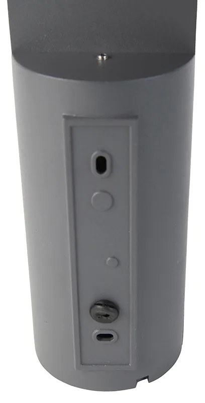 Lampada da parete per esterni moderna grigio scuro con LED - Harry