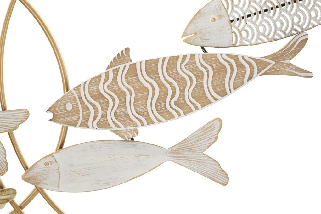 Pannello Decorativo in Ferro Fishy Move cm 142,9x5x61,6