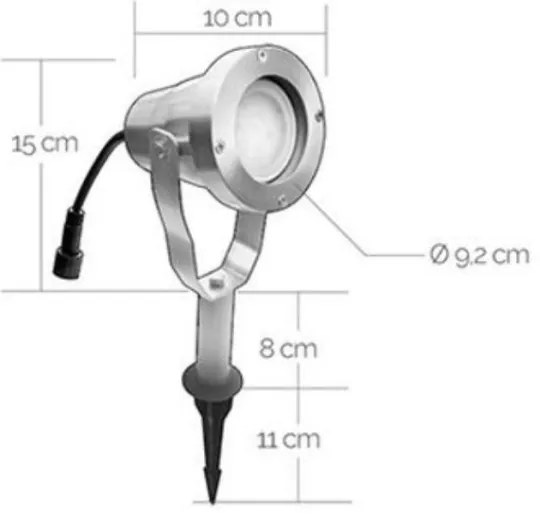 Lampada LED da esterno EASY CONNECT 1xGU10/4W/230V IP67 cromo opaco
