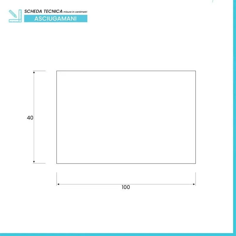 Asciugamani ospite per bagno 100% cotone nero 40x60 cm
