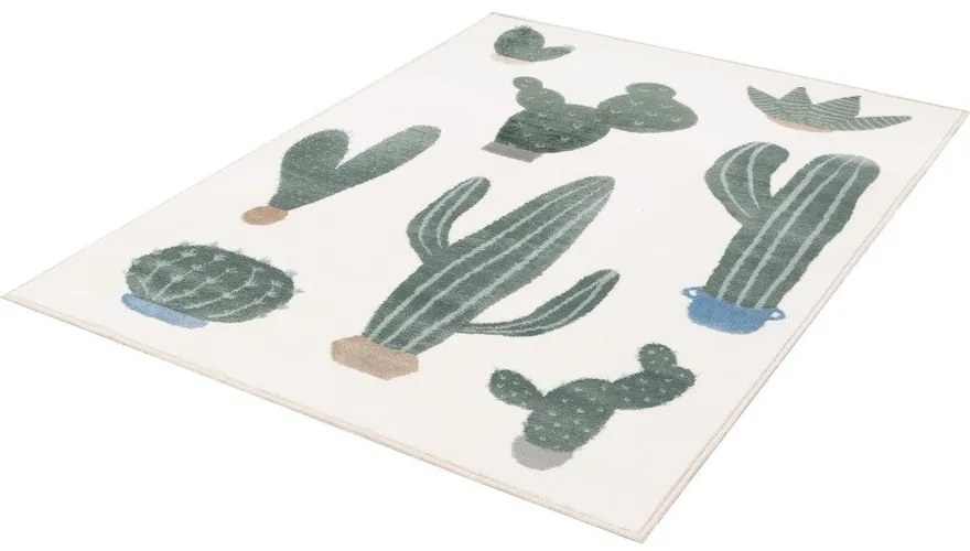 Tappeto per bambini verde e avorio 80x150 cm Cacto Malachite – FD