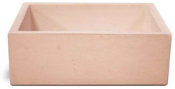 Lavello Da Giardino Acquaio In Cemento Moderno 45x35x16 Madrid Rosa KAM