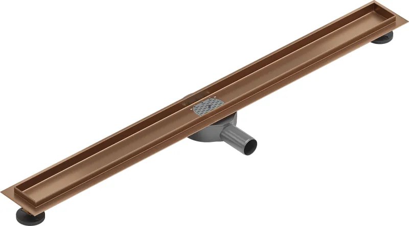 Mexen Flat 360° corpo per scarico lineare rotante 90 cm, rame spazzolato - 1C40090