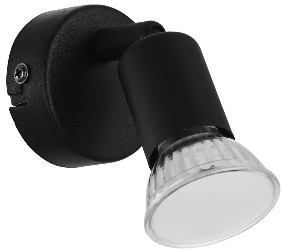 Eglo 32428 - Luce Spot da parete a LED BUZZ-LED 1xGU10/2,8W/230V 3000K nero