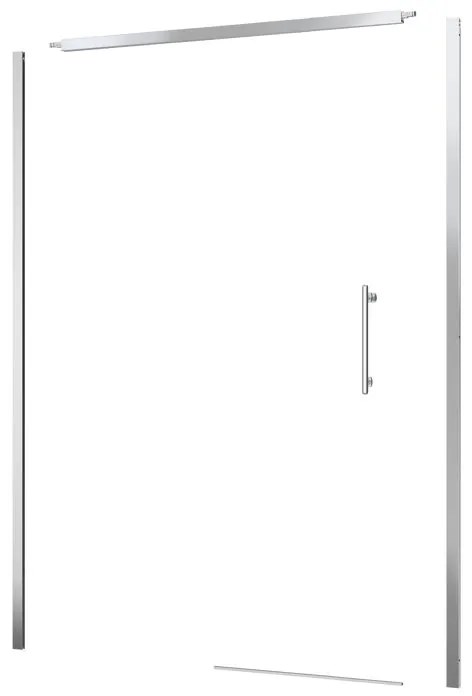 Kit di installazione telaio e ferramenta per cabine doccia ad apertura scorrevole REMIX L 120 x H 195 x P 3.8 cm cromato lucido