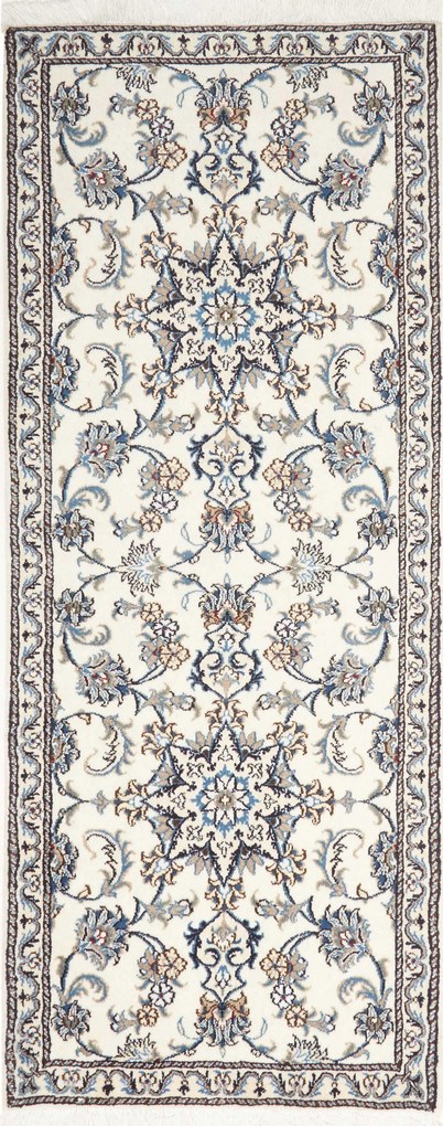 Nain Tappeto persiano 80x190 Beige (Iran) Annodato A Mano