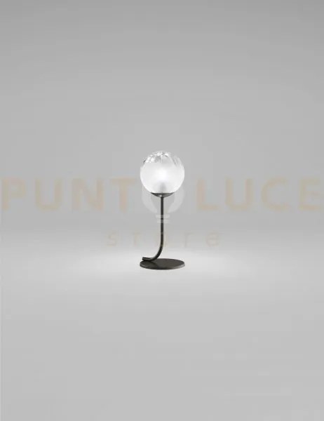 Puppet lampada da tavolo p bianco sfumato nero opaco 1 luce attacco...