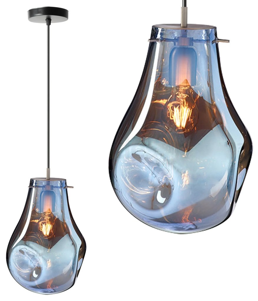 Lampada Di Soffitto Pensile Di Vetro APP327-1CP Blue
