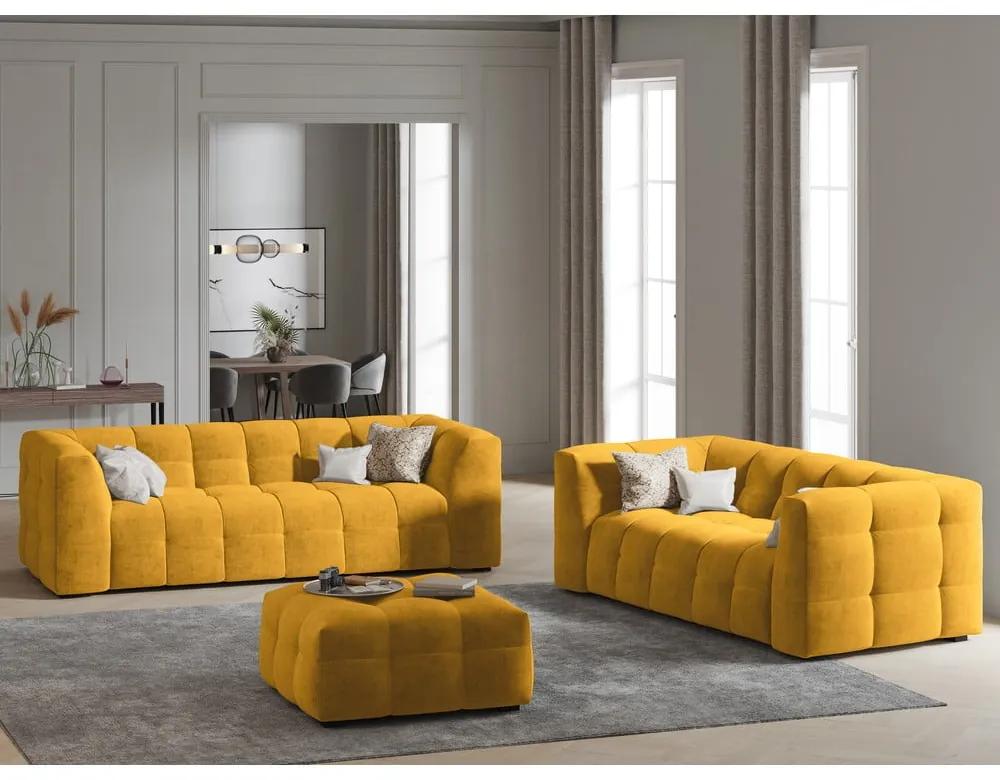 Divano in velluto giallo , 208 cm Vesta - Windsor &amp; Co Sofas