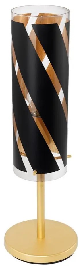 Eglo 97769 - Lampada da tavolo PINTO NERO 1 1xE27/60W/230V