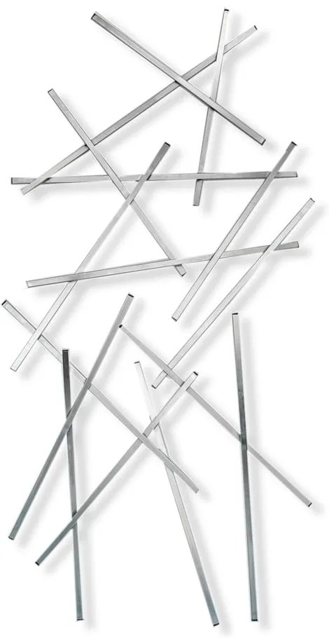 Attaccapanni da parete argentato in metallo 100 cm Matches – Spinder Design